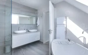 Halb freistehende Badewanne – Nachteile – Welche Nachteile halb freistehende Badewannen bei Einbau, Reinigung und Platzbedarf haben können